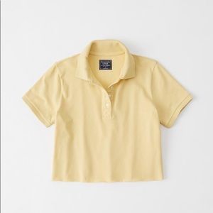 A&F Short-Sleeve Cropped Polo
